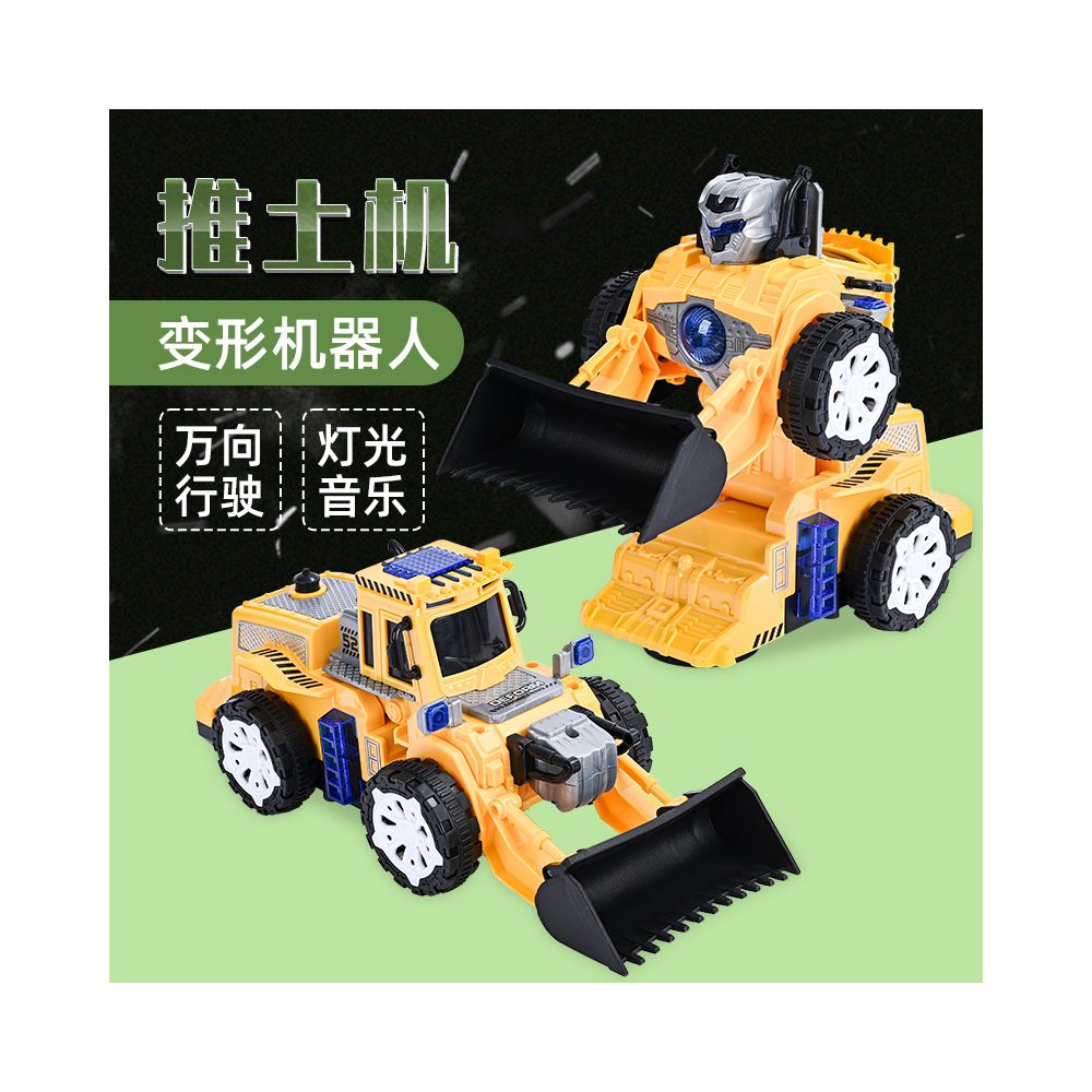 White racing car transforming robot with lights and music omnidirectional automatic shape changing toy for boys