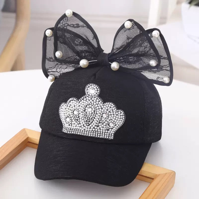 Hat Baby Baseball Cap Breathable Mesh Sun Hat Sun Protection Bowknot Peaked Cap Summer Sun Protection Sun Hat