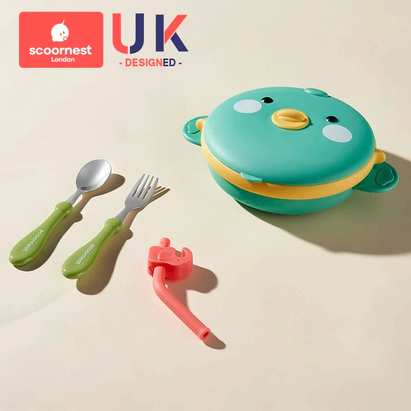 Kechao baby insulated bowl, baby food bowl, infant water-filled bowl, baby plate, suction cup bowl,