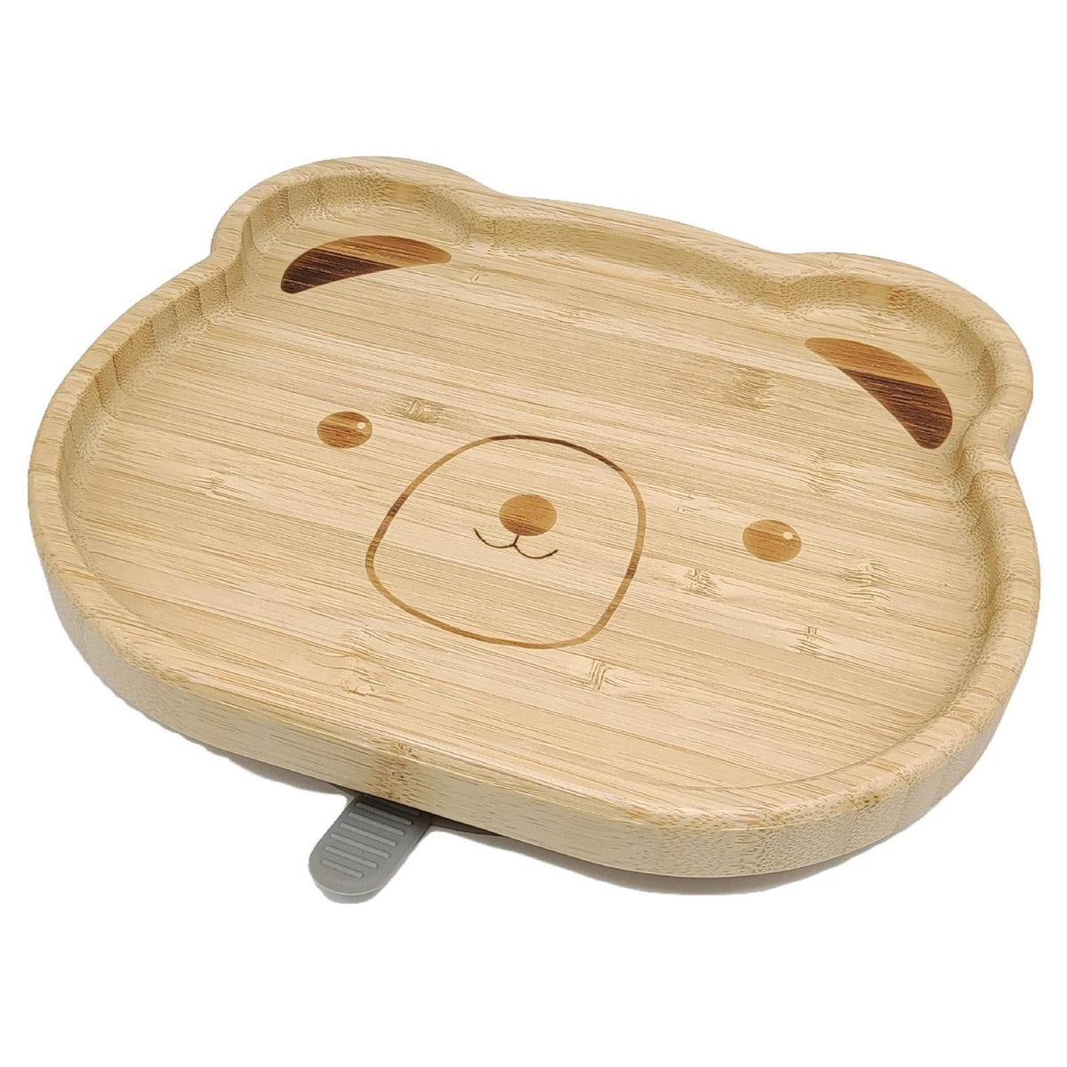 Amazon's New Bamboo and Wood Dinner Plate, Baby Food Supplement Plate, Cartoon Anti-Fall Suction Cup, Anti-Tipping Bamboo and Wood Children's Tableware
