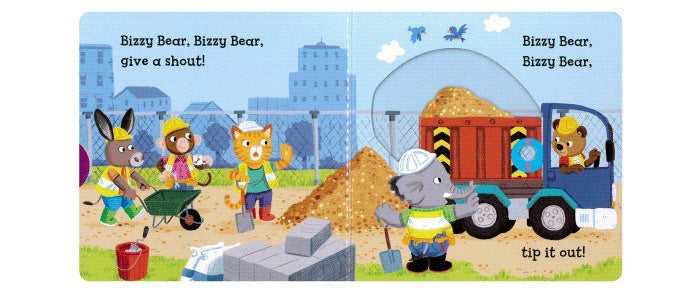 Bizzy Bear Busy Little Bear Picture Book Early Education Sing Along with Me Push-Pull Book Little Bear Is Very Busy