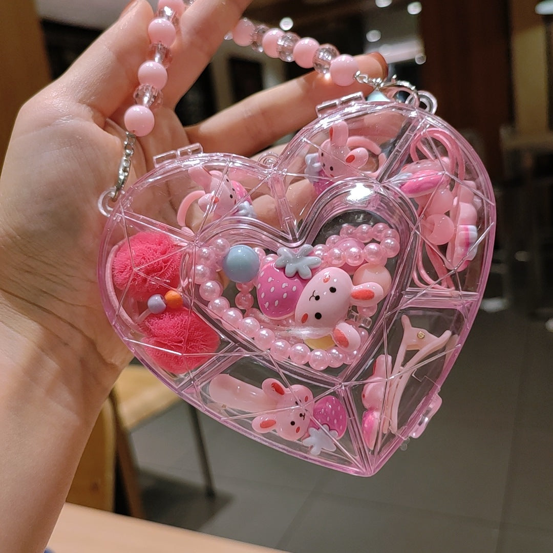 Children's jewelry baby cartoon cute fruit pendant bracelet suit birthday gift box in stock wholesale