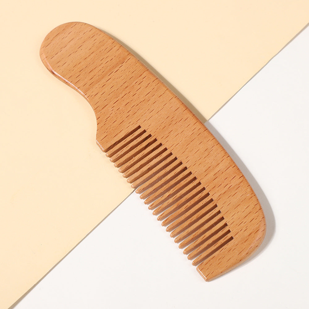 Wool Baby Brush Set Newborn Baby Scalp Cleaning Soft Hair Shampoo Brush Beech Wood Comb Brush Three-Piece Set