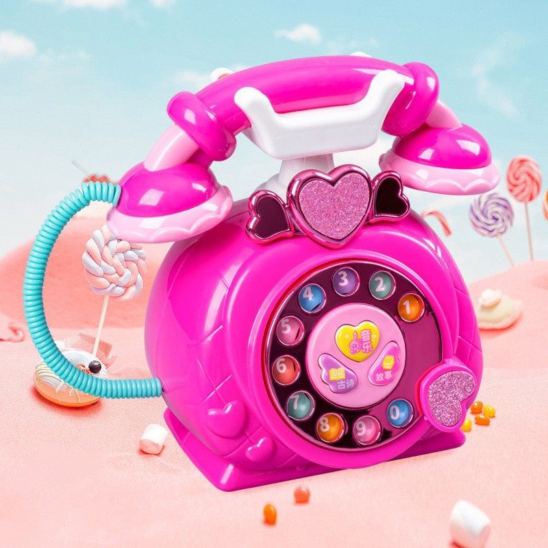 Baby Large Multi-Functional Telephone Cartoon Telephone Car Educational Toy 0-3 Kidsren Early Education Enlightenment Learning Machine