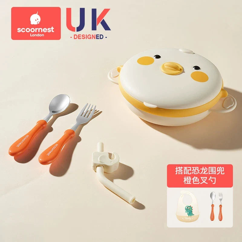 Kechao baby insulated bowl, baby food bowl, infant water-filled bowl, baby plate, suction cup bowl,