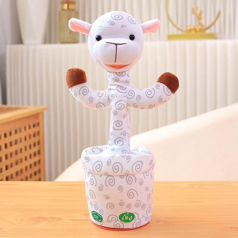 Can sing plush toy baby learn to talk can twist baby dance bunny doll children's birthday gift