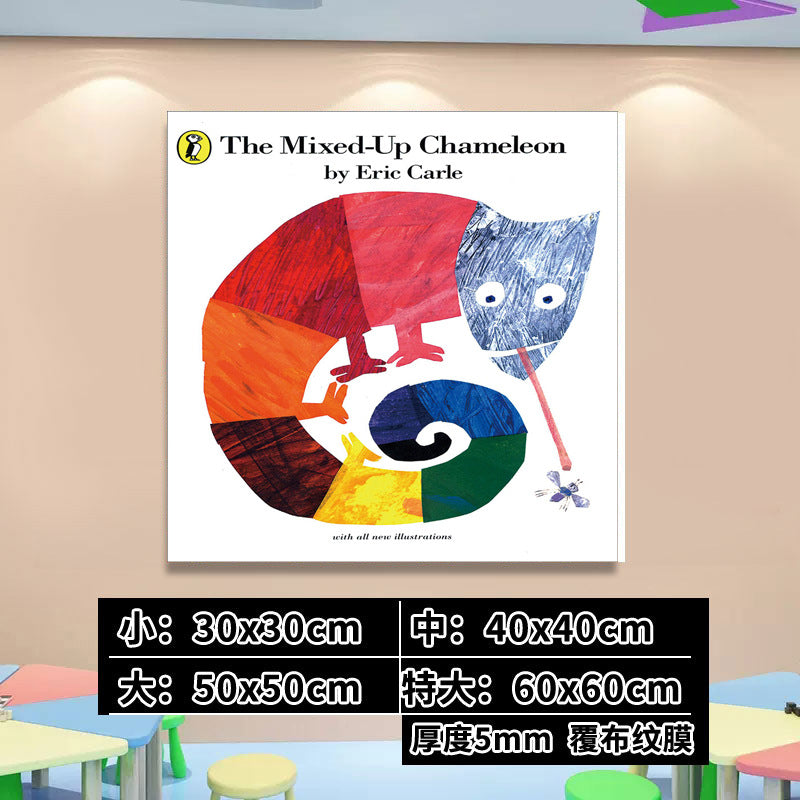 English Classroom Picture Book Library Decoration Kindergarten Corridor Staircase Wall Decoration Hanging Paintings Reading Area Cultural Wall Stickers