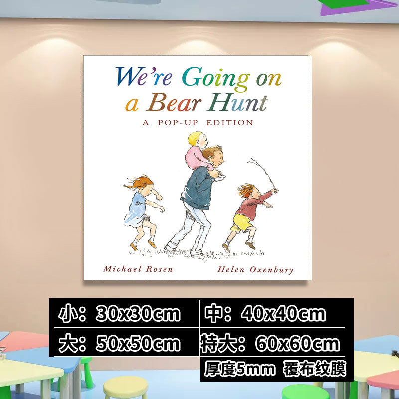 English Classroom Picture Book Library Decoration Kindergarten Corridor Staircase Wall Decoration Hanging Paintings Reading Area Cultural Wall Stickers