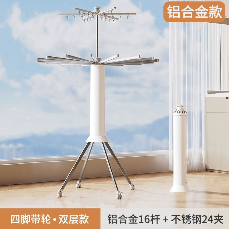 Bestselling Octopus Foldable Clothes Drying Rack, Balcony Household Floor-Standing Multi-Function Mobile Laundry Hanger for Drying Clothes & Blankets