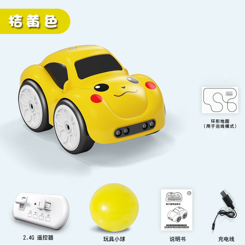 Cross-Border Popular Mini Remote Control Car with Magic Hand-Controlled Lights and Music, Children's Learning-To-Crawl Toy, Sensor Obstacle Avoidance Following Car