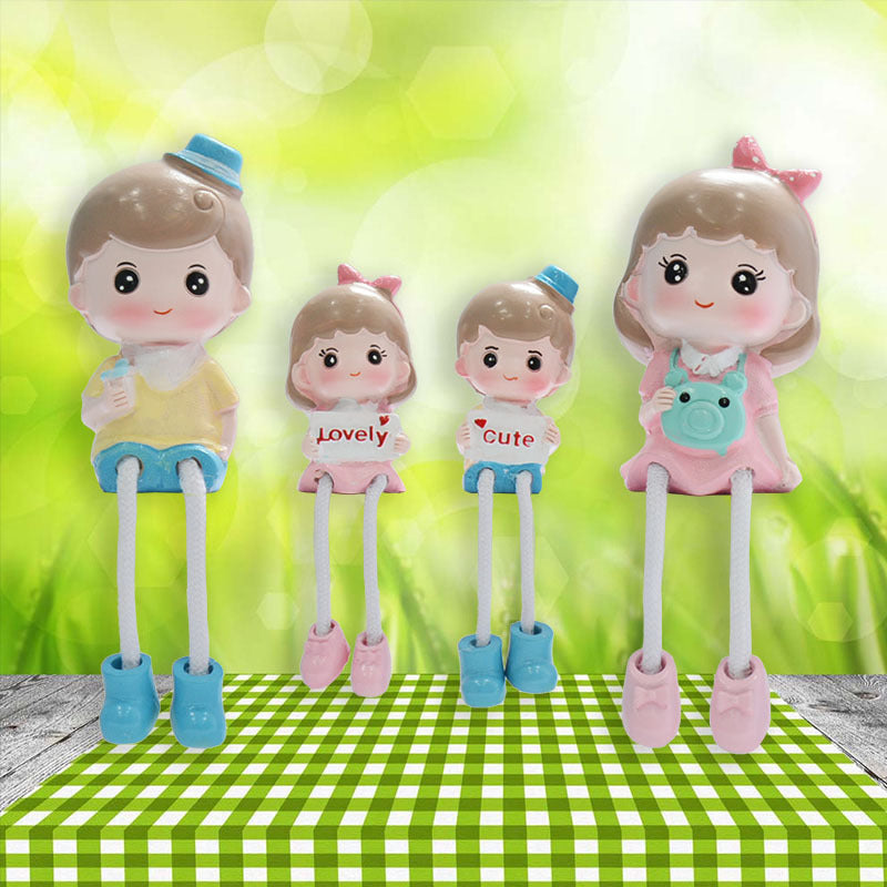 Cross-border couple hanging feet doll home decoration resin crafts decoration four family gift girlfriends Qixi