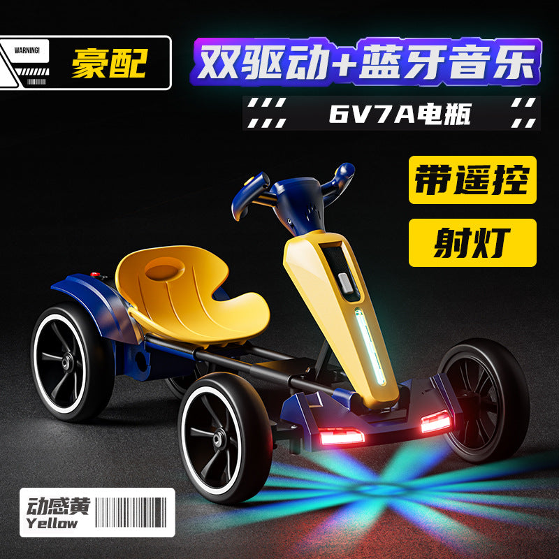 Children's Electric Car, Go-Kart, Four-Wheel Toy, Portable, Foldable, Installation-Free for Men, Women and Children