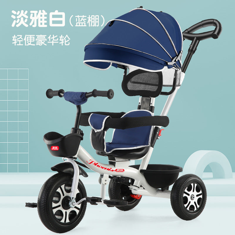 Phoenix Baby Three-wheel Bicycle Foldableable Stroller Baby Can Lie down and Sit 1-3-6 Years Old Bicycle
