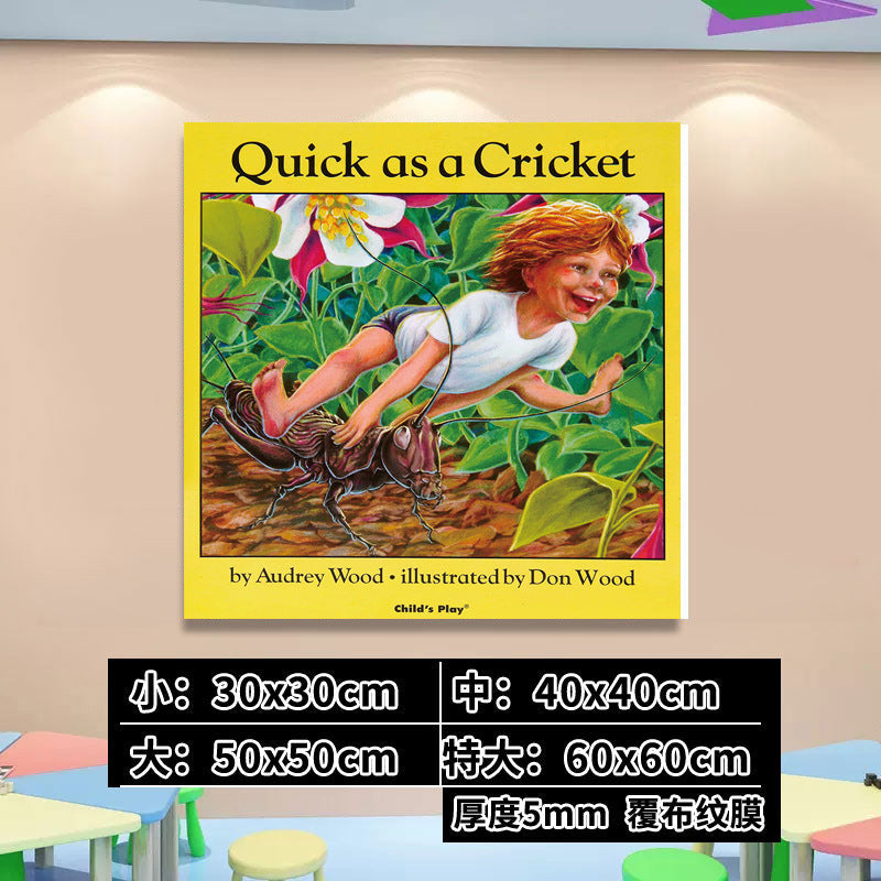 English Classroom Picture Book Library Decoration Kindergarten Corridor Staircase Wall Decoration Hanging Paintings Reading Area Cultural Wall Stickers