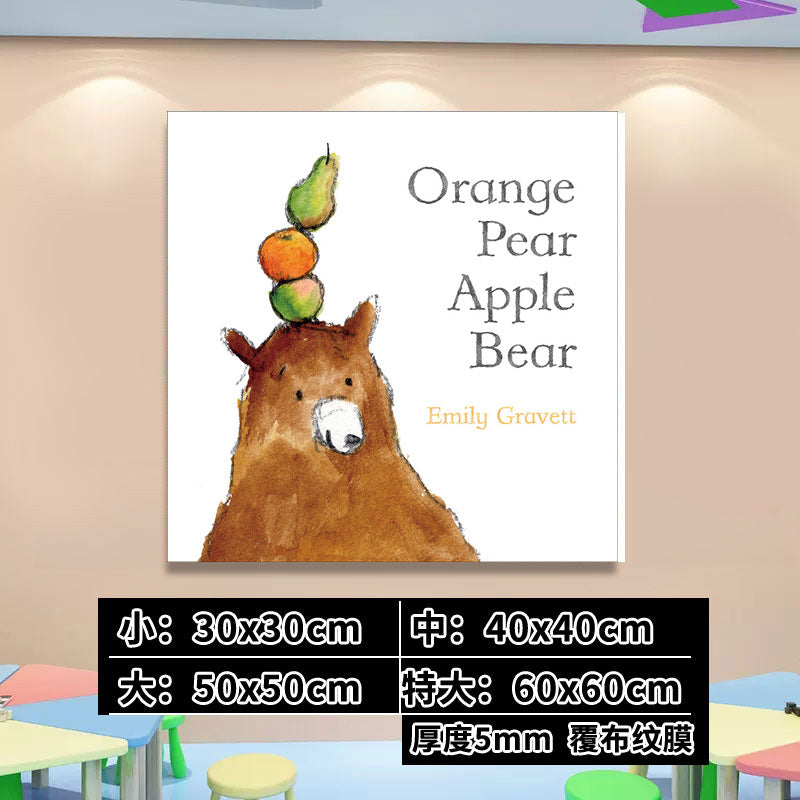 English Classroom Picture Book Library Decoration Kindergarten Corridor Staircase Wall Decoration Hanging Paintings Reading Area Cultural Wall Stickers