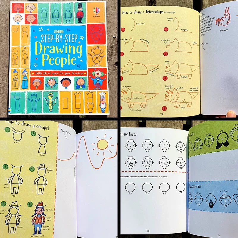 English children's simple drawing tutorial, art enlightenment, kindergarten babies learn to draw step by step