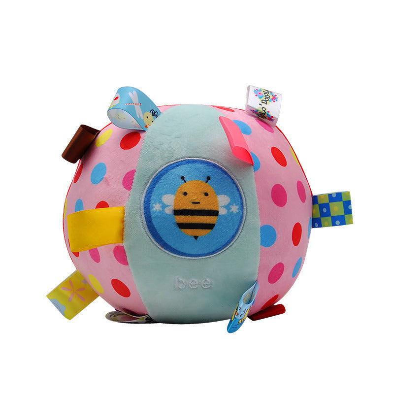 0-3 years old baby toy cartoon animal hand grip soothing ball bell ball perception training toy cloth ball