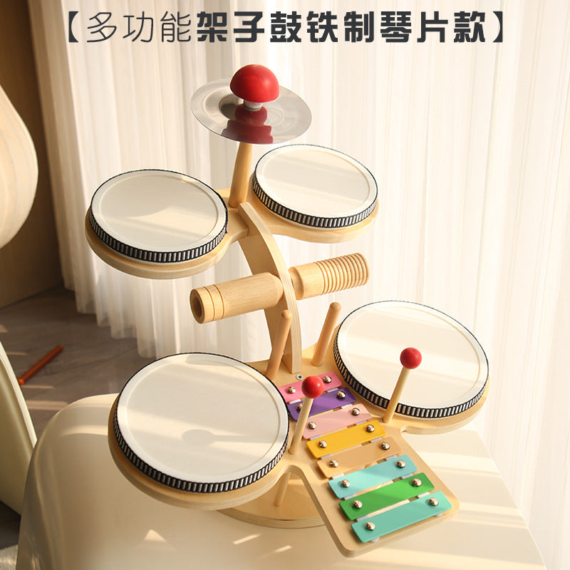 Cross-border children's wooden Orff music percussion instrument percussion instrument percussion instrument percussion Gong baby hand drum educational toy
