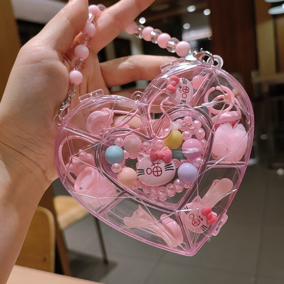 Children's jewelry baby cartoon cute fruit pendant bracelet suit birthday gift box in stock wholesale