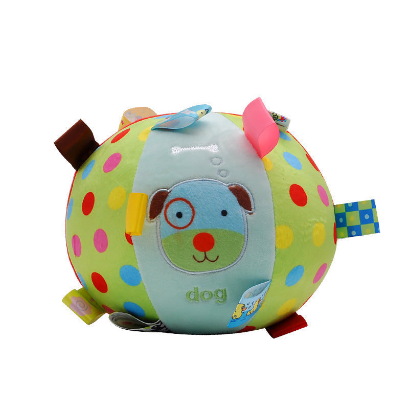 0-3 years old baby toy cartoon animal hand grip soothing ball bell ball perception training toy cloth ball