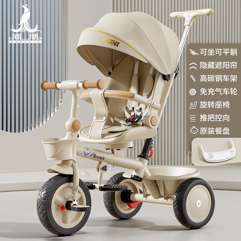 Phoenix Kidsren's Tricycle 1-3 Years Old Baby Pedal Stroller Kidsren's Light Toy Stroller