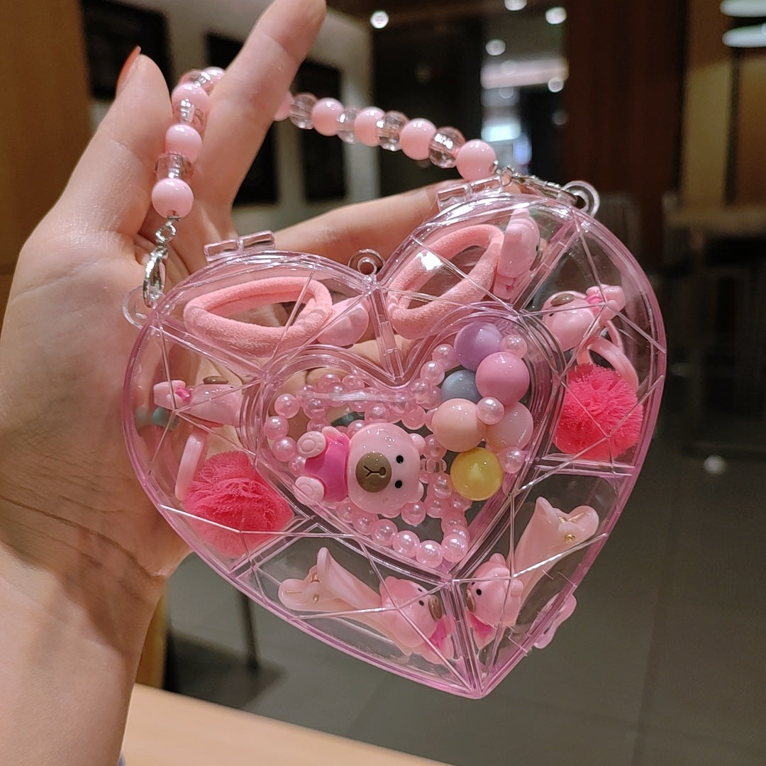 Children's jewelry baby cartoon cute fruit pendant bracelet suit birthday gift box in stock wholesale