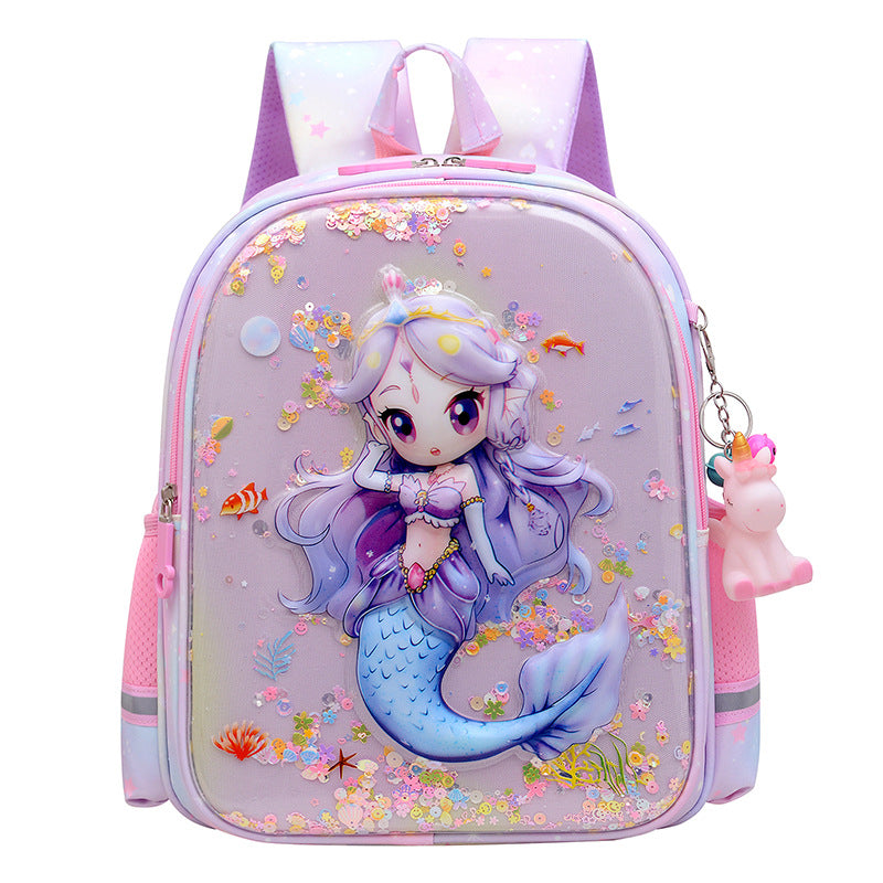 Cute Kuromi Kindergarten School Bag 4-6 Years Old Middle and Large Class Backpack Preschool Girls Children's Hard Shell Bag