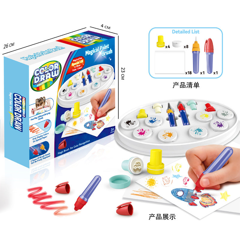 Cross-Border Children's Educational Fantasy Paintbrush Magical Magic Paintbrush Painting Graffiti Children's Educational Enlightenment Interactive Toy