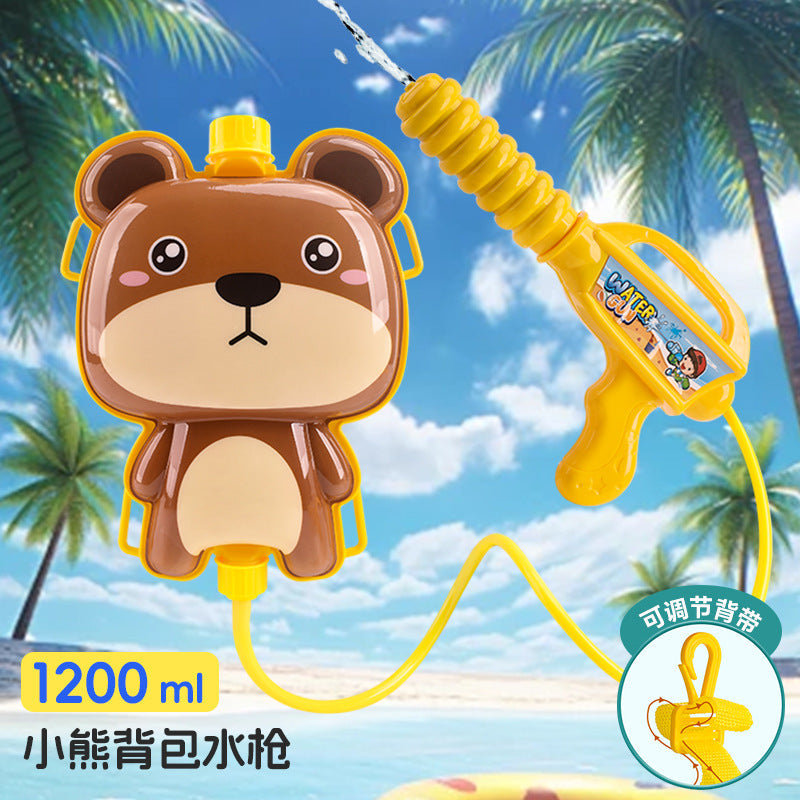 Children's Backpack Water Gun Toy, Pull-Out Large-Capacity Water Spray Outdoor Beach Water Play Gadget, Water Gun for Boys and Girls
