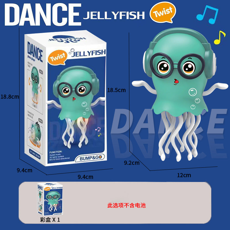 Cross-Border Popular Electric Dancing Jellyfish Octopus Automatic Sensor Obstacle Avoidance Octopus Children's Light-Up Toy