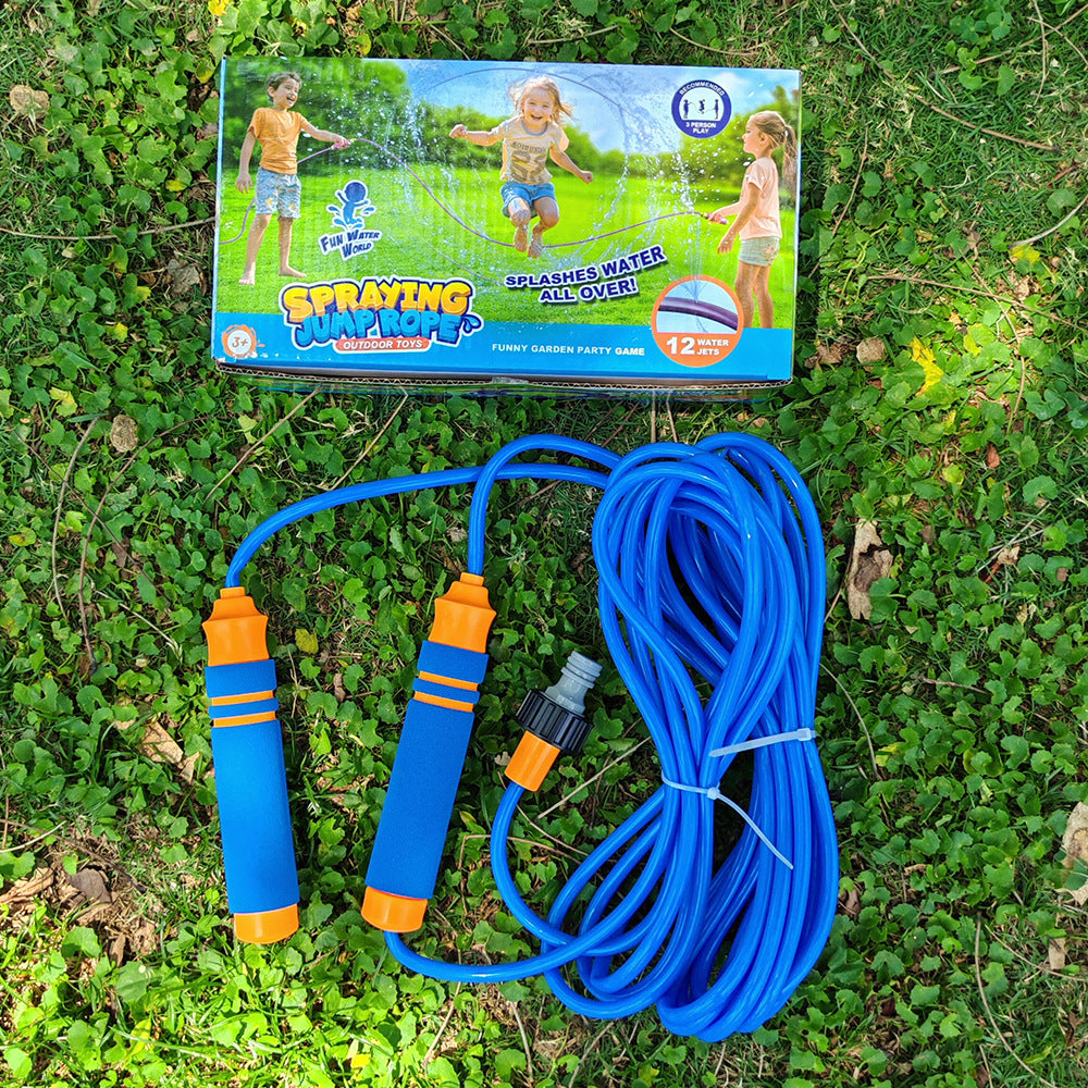 <Amazon New> Summer Outdoor Sprinkling Rope Skipping Toy 8 m Cross Border Garden Lawn Sprinkling Sports Toy