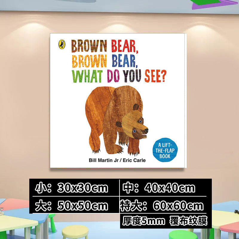 English Classroom Picture Book Library Decoration Kindergarten Corridor Staircase Wall Decoration Hanging Paintings Reading Area Cultural Wall Stickers