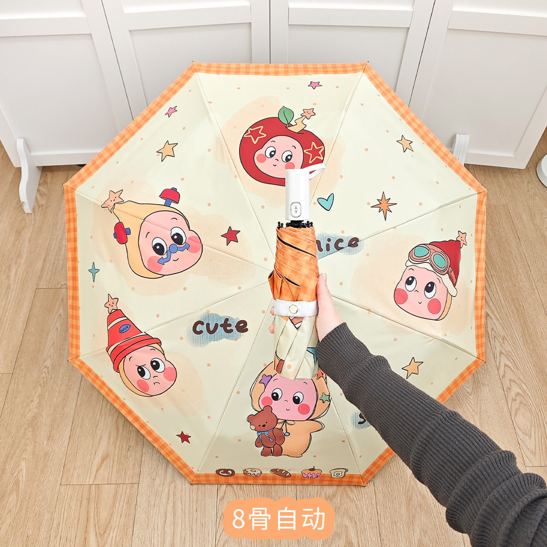 Sun umbrella, parasol, folding umbrella, sun umbrella, women's UV protection umbrella, dual-use portable high-value automatic umbrella