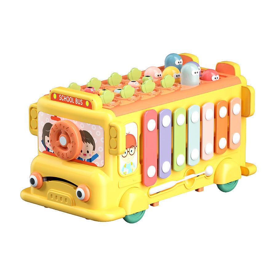 New multifunctional baby bus storage box early education machine puzzle intelligent baby music Enlightenment toy