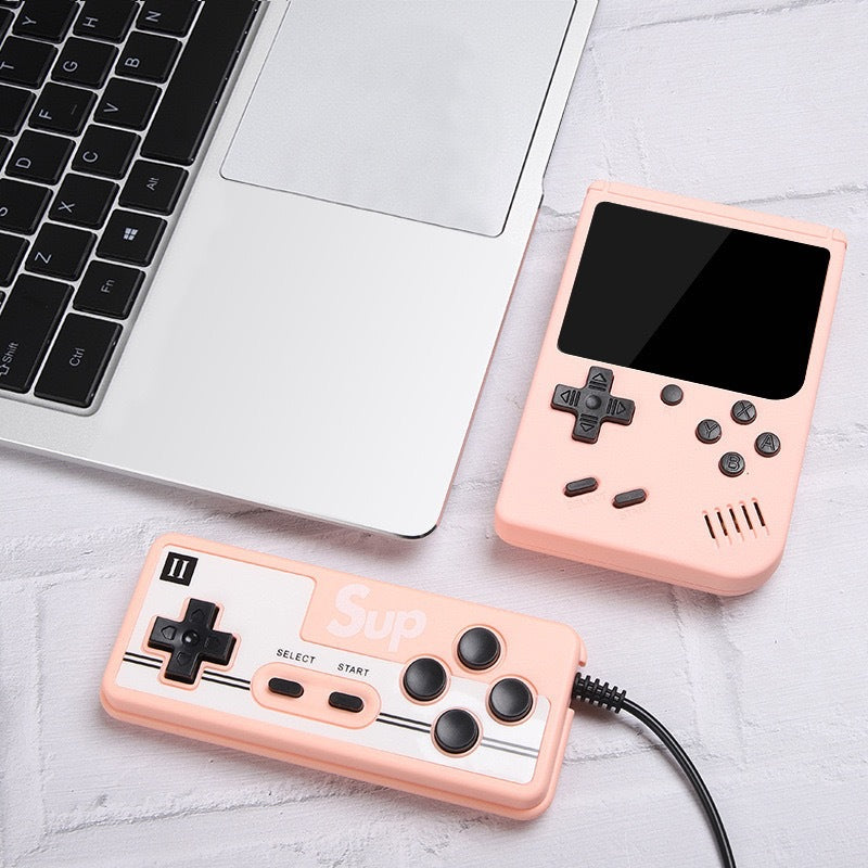 Macaron Children's Game Console 500-in-1 Mini Retro Nostalgic Handheld Game Console for Two-Player Battles in Nostalgic Style