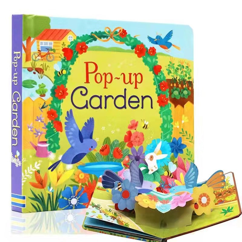 Pop-Up Book Kidsren's English Stereo Flip Book Toy Picture Book for Young Kidsren