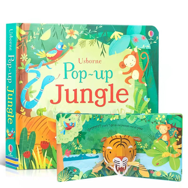 Pop-Up Book Kidsren's English Stereo Flip Book Toy Picture Book for Young Kidsren