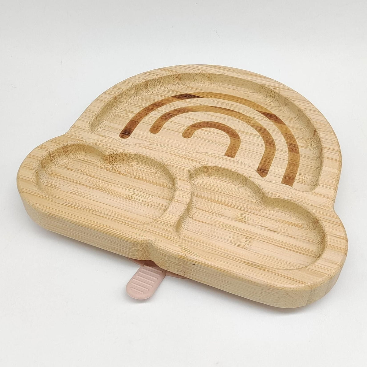Amazon's New Bamboo and Wood Dinner Plate, Baby Food Supplement Plate, Cartoon Anti-Fall Suction Cup, Anti-Tipping Bamboo and Wood Children's Tableware