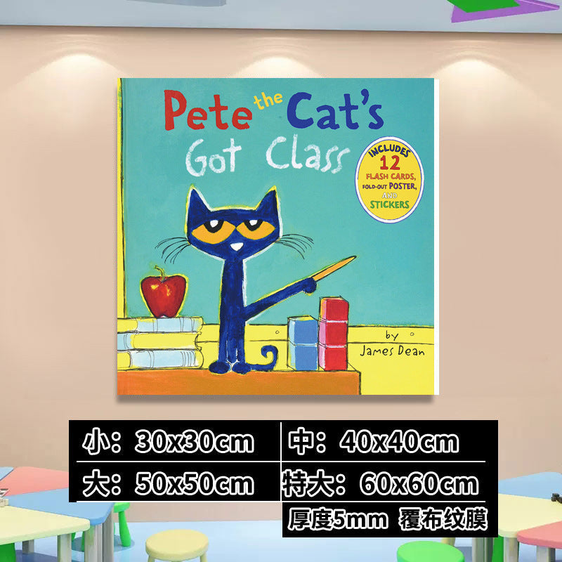 English Classroom Picture Book Library Decoration Kindergarten Corridor Staircase Wall Decoration Hanging Paintings Reading Area Cultural Wall Stickers