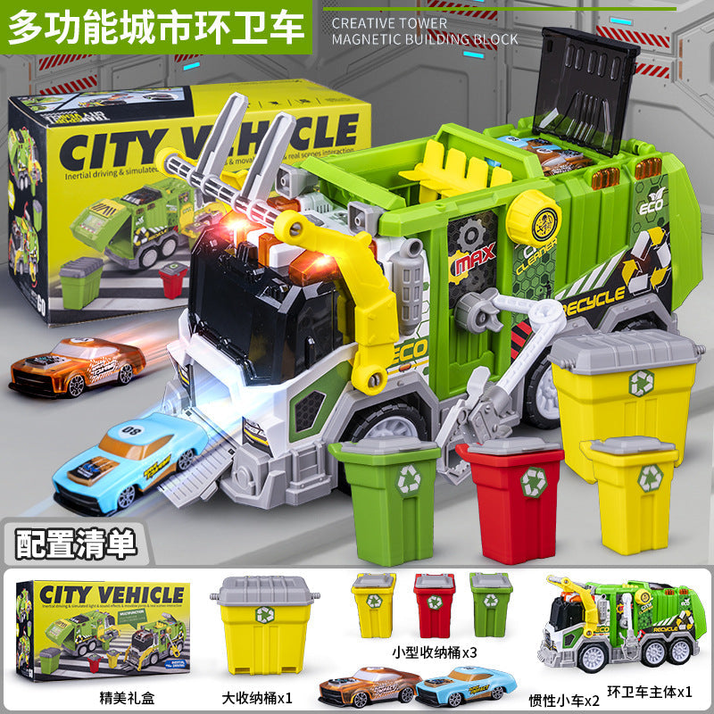 Sam's Same Model Fire Truck Large Toy Car for Boys, Children's Engineering Vehicle Fleet, Boys' Fire Truck Toy