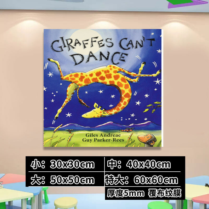 English Classroom Picture Book Library Decoration Kindergarten Corridor Staircase Wall Decoration Hanging Paintings Reading Area Cultural Wall Stickers