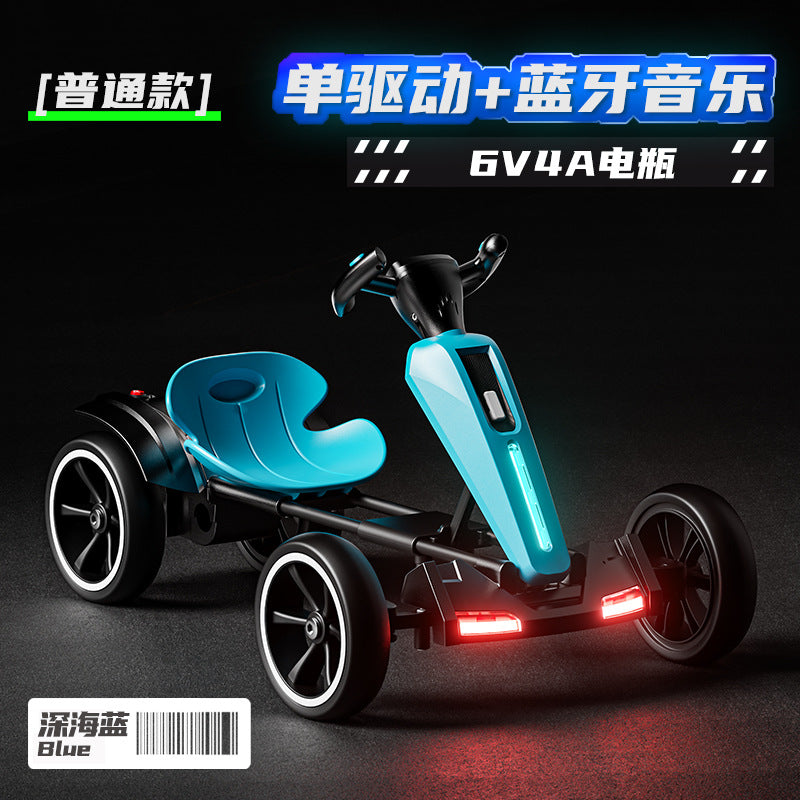 Children's Electric Car, Go-Kart, Four-Wheel Toy, Portable, Foldable, Installation-Free for Men, Women and Children