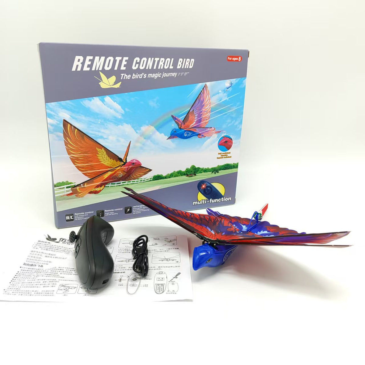 Cross-border explosions remote control electric bird flying space bird toy simulation flapping bird charging children wholesale