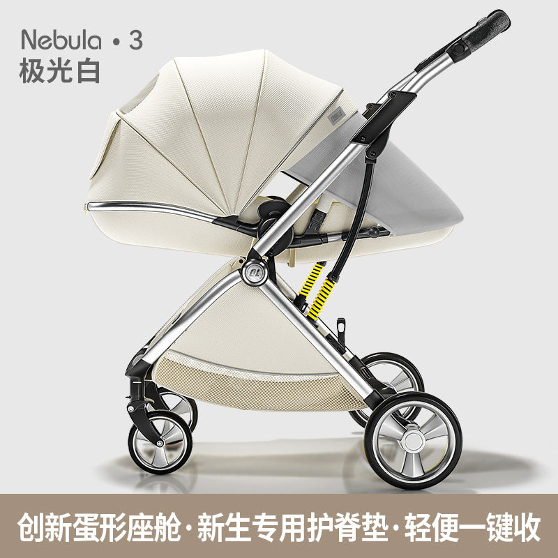 Cool Beile Baby Stroller Can Be Used for Sitting and Lying Down, Suitable for Children from 0 to 3 Years Old, Lightweight Foldable High-View Stroller for Toddlers, Bidirectional Baby Stroller