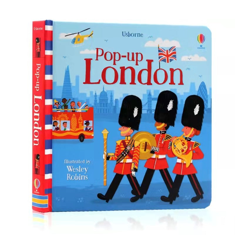 Pop-Up Book Kidsren's English Stereo Flip Book Toy Picture Book for Young Kidsren