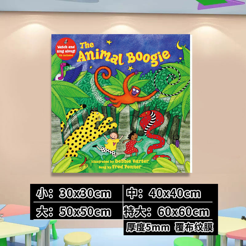 English Classroom Picture Book Library Decoration Kindergarten Corridor Staircase Wall Decoration Hanging Paintings Reading Area Cultural Wall Stickers