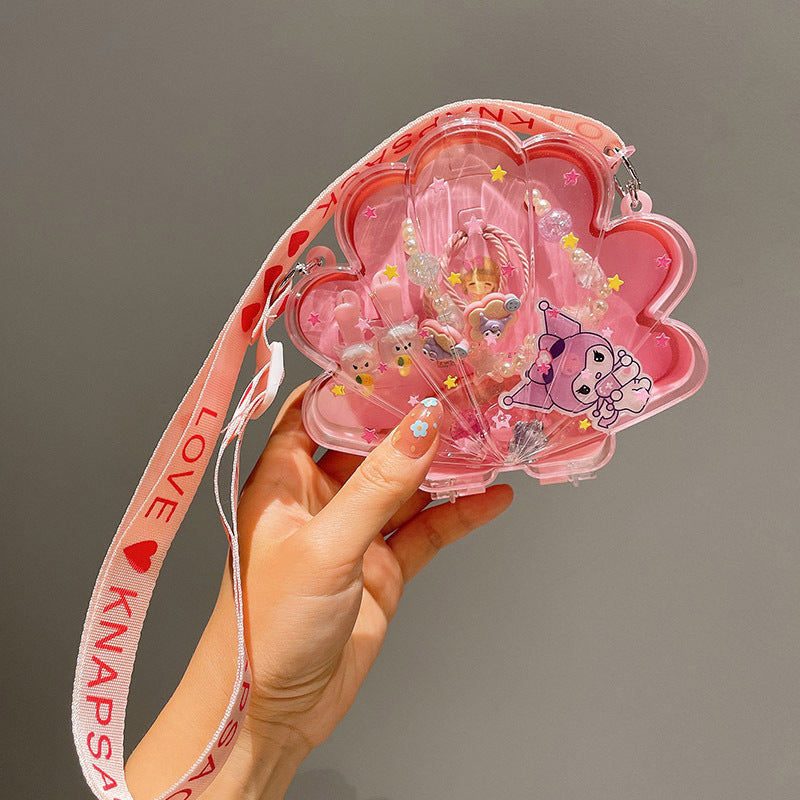 Children's jewelry baby cartoon cute fruit pendant bracelet suit birthday gift box in stock wholesale
