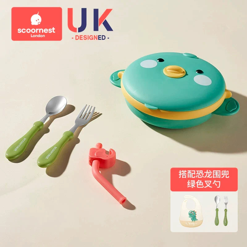 Kechao baby insulated bowl, baby food bowl, infant water-filled bowl, baby plate, suction cup bowl,