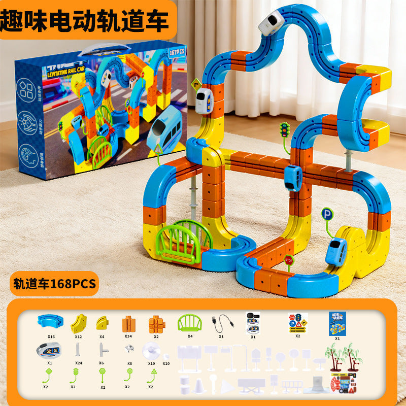 Children's Versatile Non-Magnetic Anti-Gravity Roller Coaster Train Track Toy Suspended Track Car New Model Assembly Kit