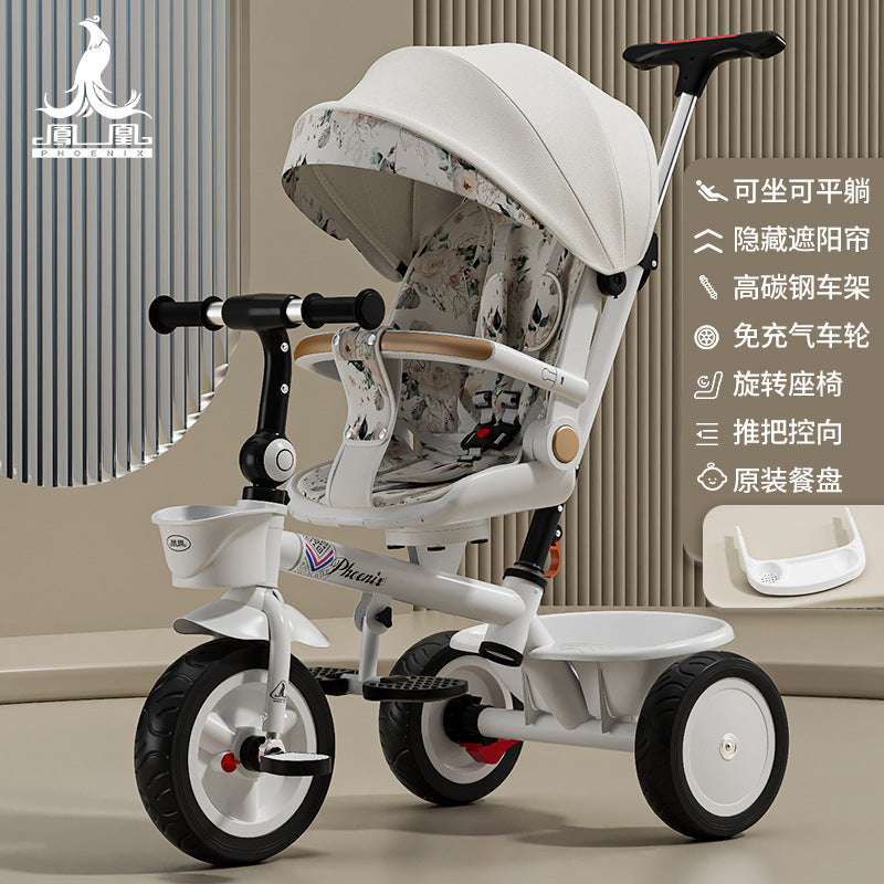 Phoenix Kidsren's Tricycle 1-3 Years Old Baby Pedal Stroller Kidsren's Light Toy Stroller